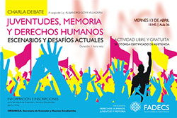 CHARLA DEBATE SOBRE JUVENTUDES, MEMORIA Y DERECHOS HUMANOS